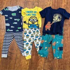 Short sleeve pajamas w/ pants bundle 2T toddler boys